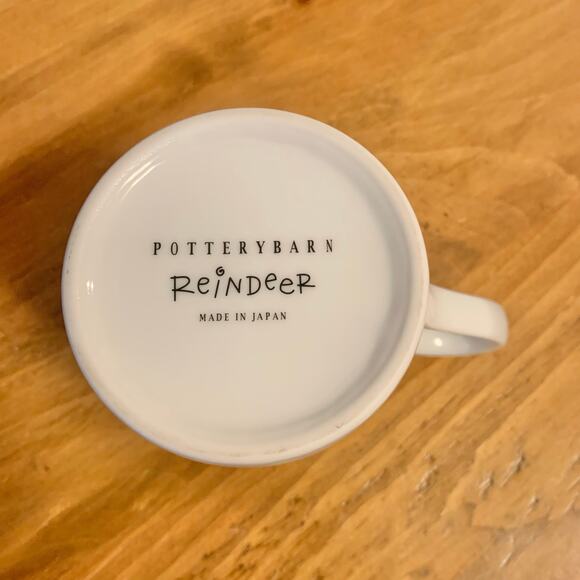 Pottery Barn Coffee Mug Cup Vixen Christmas Holiday Reindeer Porcelain 12oz - Picture 7 of 8